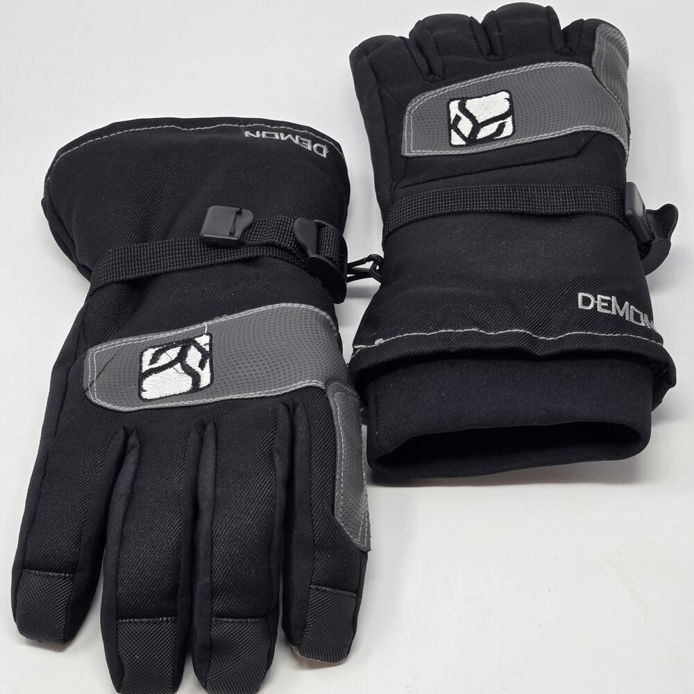 Demon Touchscreen Winter Gloves Medium Ski Snowboard Snow Cold Weather Black